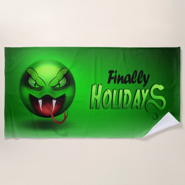 Snakemoji-Strandhandtuch Strandtuch (Vorderseite)