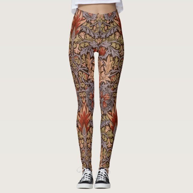 Snakes Head William Morris Leggings (Vorderseite)