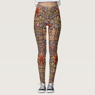 Snakes Head William Morris leggings motifs