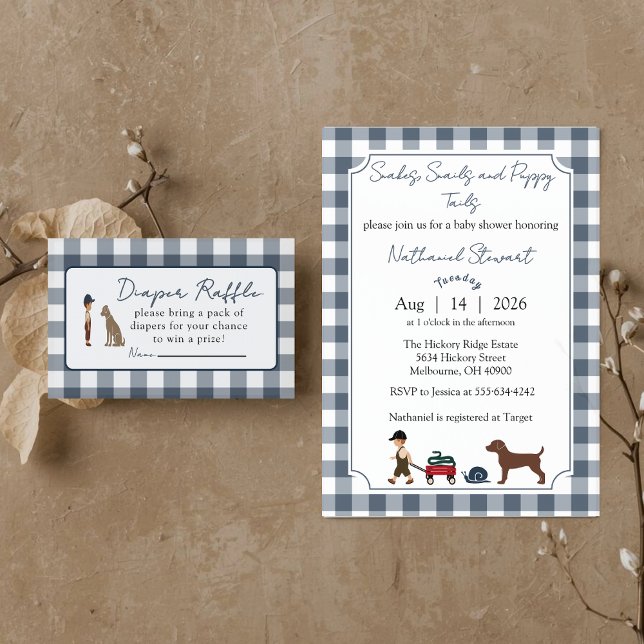 Snakes, Snails & Puppy Tails -diaper raffle card Begleitkarte (Von Creator hochgeladen)