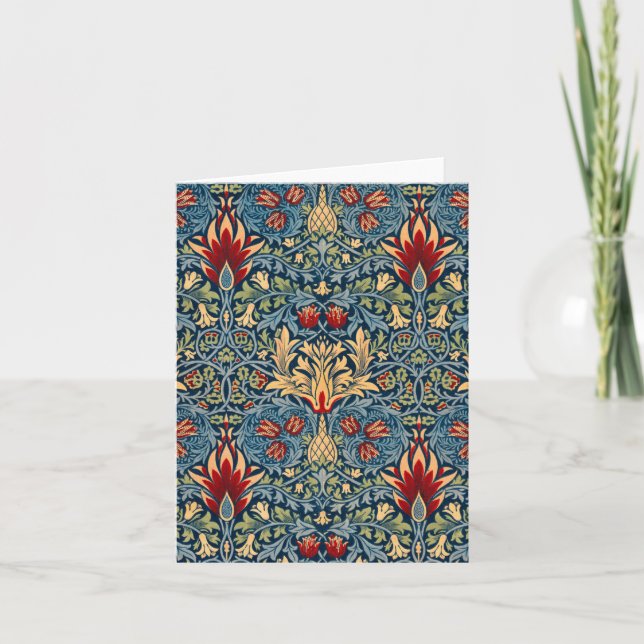 Snakeshead, Blume Wallpaper von William Morris Dankeskarte (Vorderseite)