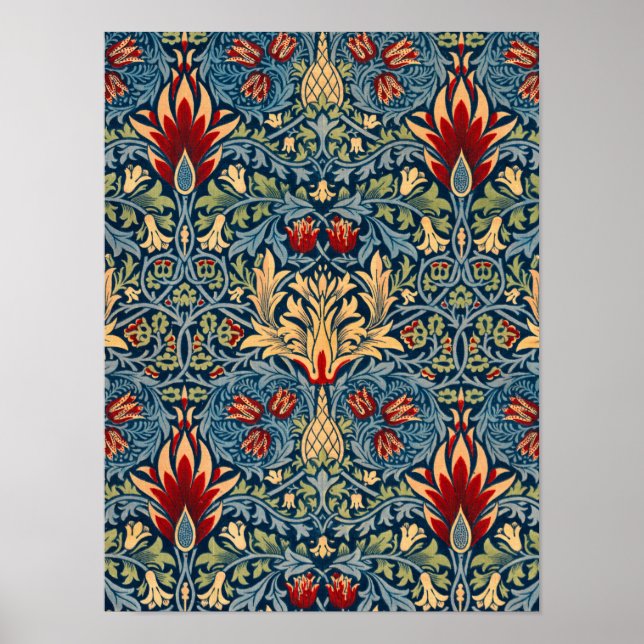 Snakeshead, Blume Wallpaper von William Morris Poster (Vorne)
