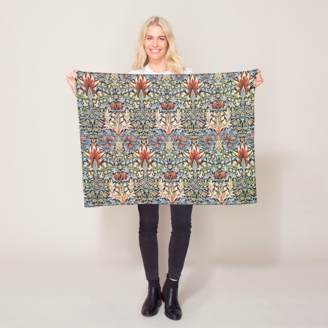 Snakeshead Pattern (von William Morris) Fleecedecke (Beispiel)