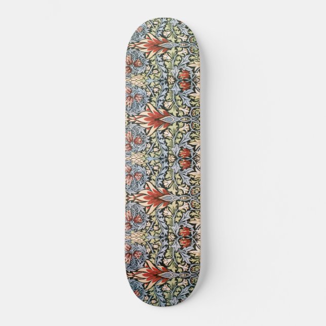 Snakeshead Pattern (von William Morris) Skateboard (Vorderseite)