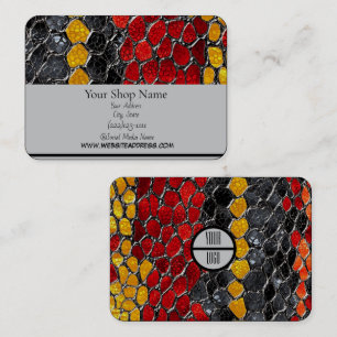 Snakeskin-Design, 3,5 Zoll x 2,0 Zoll Visitenkarte