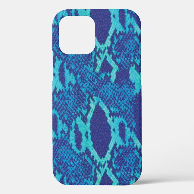Snakeskin en bleu Coque-Mate coque iphone (Verso)