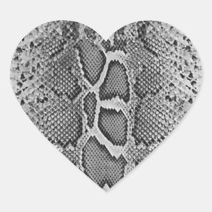 Snakeskin Entwurf, Schlangen-Haut-Druck-Muster Herz-Aufkleber
