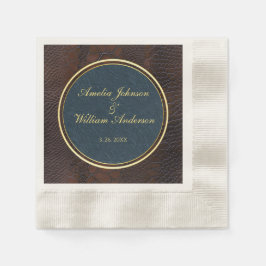 Snakeskin Leather Viktorianisch Brown Wedding Serviette