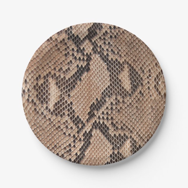 Snakeskin-Muster Coole Tierausdruck Pappteller (Vorderseite)