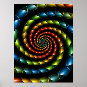 Snakeskin Spiral Poster