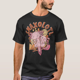 Snaolotl Salamander Meican Amphibien Snacks Funny  T-Shirt