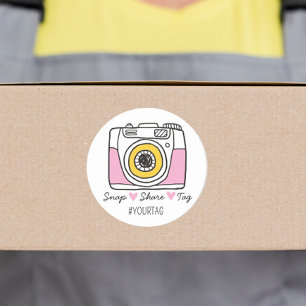 Snap & Share Danke Social Media Paket  Runder Aufkleber