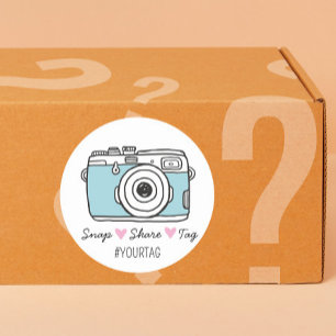 Snap & Share Danke Social Media Paket  Runder Aufkleber