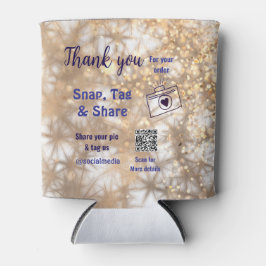 Snap-Tag teilen soziale Medien q oder Code-Glitzer Dosenkühler