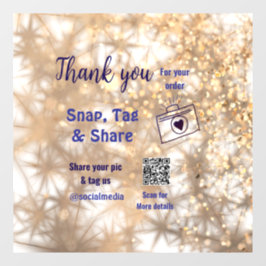 Snap-Tag teilen soziale Medien q oder Code-Glitzer Fensteraufkleber