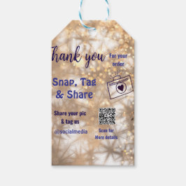 Snap-Tag teilen soziale Medien q oder Code-Glitzer Geschenkanhänger