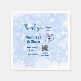 Snap-Tag teilen soziale Medien q oder Code-Glitzer Serviette