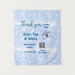 Snap-Tag teilen soziale Medien q oder Code-Glitzer Wandteppich