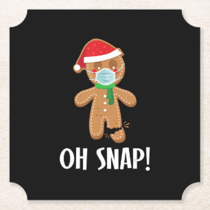 Snap Weihnachtsginger Brot Man Maske Holiday Gesch Untersetzer