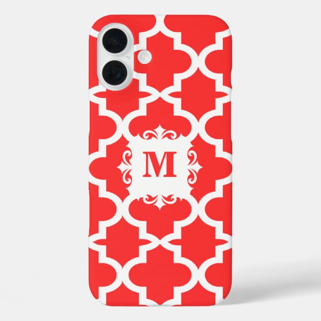 Snapdragon Coral marokkanische Tile Personalisiert title_seo2 (Rückseite)