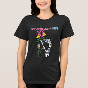 Snapdragon Shift Nurse Skeleton Blume mit Sass Tri-Blend Shirt