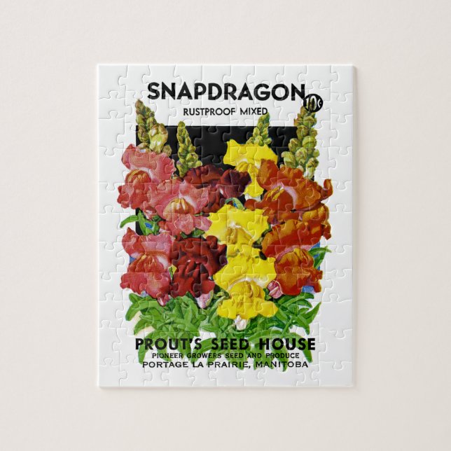 Snapdragon Vintag Seed Packet (Vertikal)