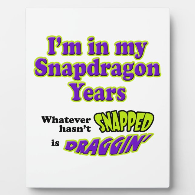 Snapdragon Years Fotoplatte (Vorderseite)