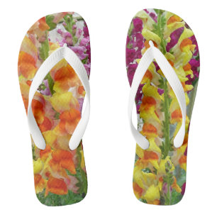 Snapdragons farbenfrohe Blüte Flip Flops