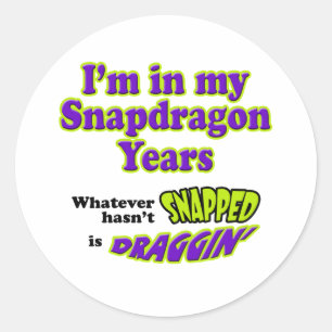 SnapdragonYears Runder Aufkleber