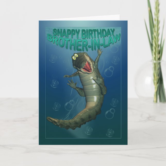Snappy Birthday Happy Crocodile Underwater View Karte (Vorderseite)