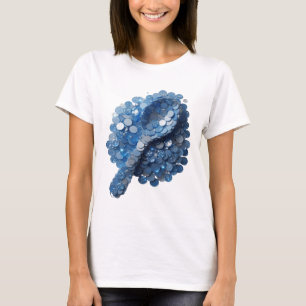 Snappy Blue ABSTRACT ART Kunstwerk T-Shirt
