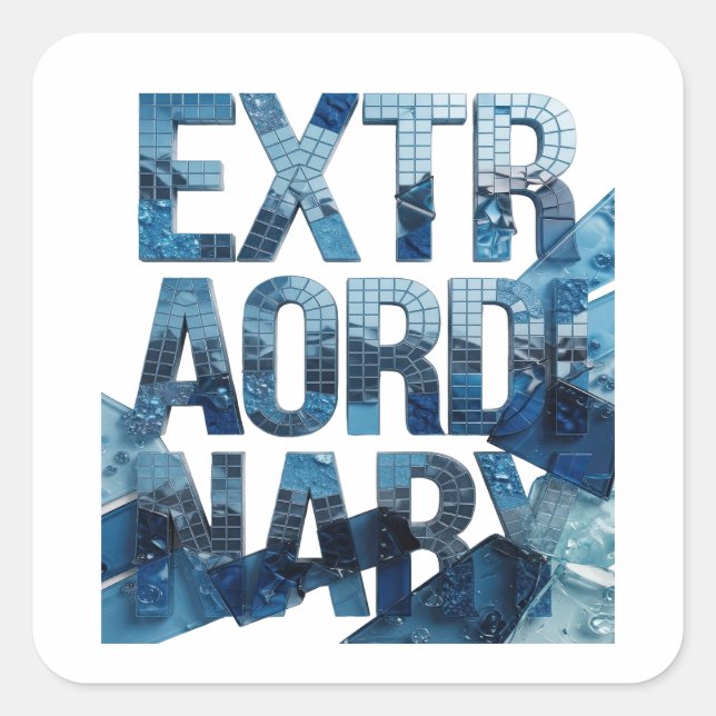 Snappy Blue EXTRAORDINARY Aufkleber Design (Vorderseite)