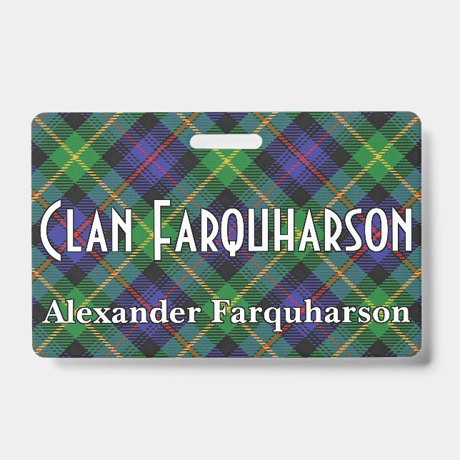 Snappy Clan Farquharson Tartan Ausweis (Vorderseite)
