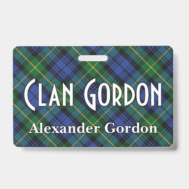 Snappy Clan Gordon Tartan Ausweis (Vorderseite)