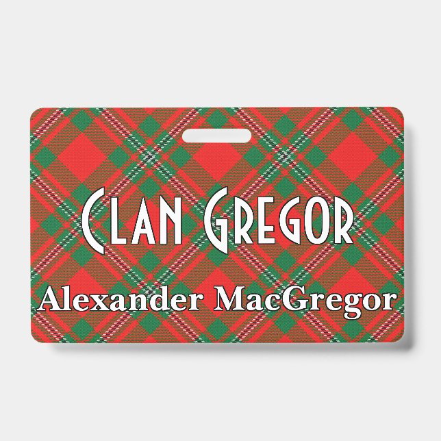 Snappy Clan Gregor MacGregor Tartan Ausweis (Front)