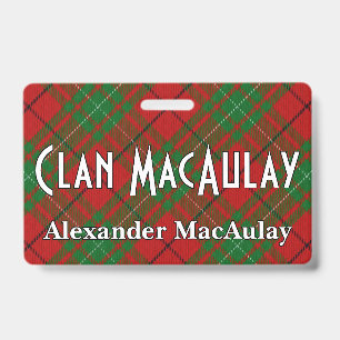 Snappy Clan MacAulay Tartan Ausweis