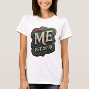 Snappy Gold ME EST 2000 Statement Design T-Shirt