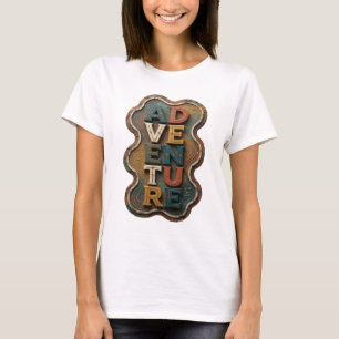 Snappy Orange ABENTEUER Statement Design T-Shirt