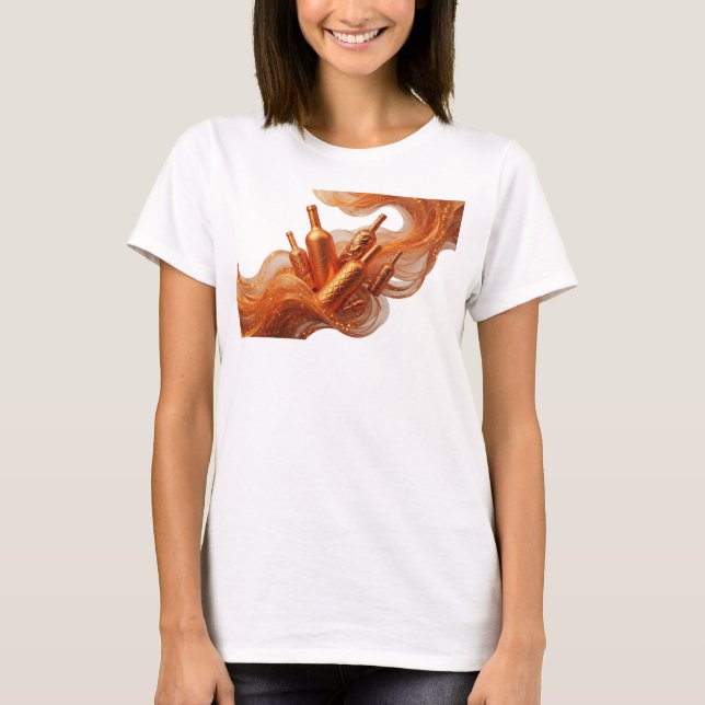 Snappy Orange ABSTRACT ART Statement Tee v2 (Vorderseite)