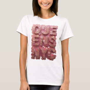 Snappy Pink QUEENS NYC kühnes Design T-Shirt
