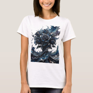 Snappy Silver ABSTRACT ART Statement T-Shirt