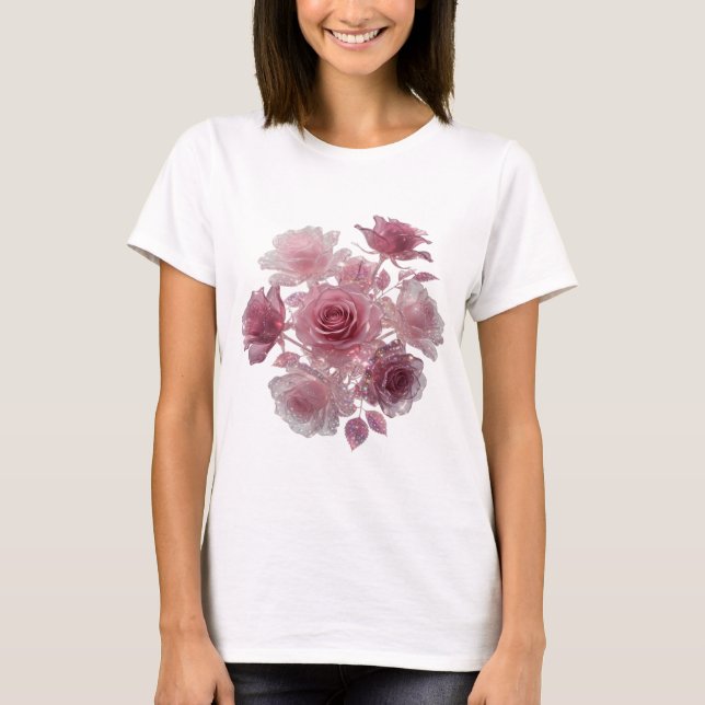 Snappy Silver GLAMOROUS ROSES Tee (Vorderseite)