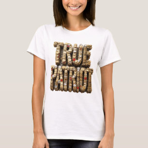 Snappy Silver TRUE PATRIOT Design T-Shirt