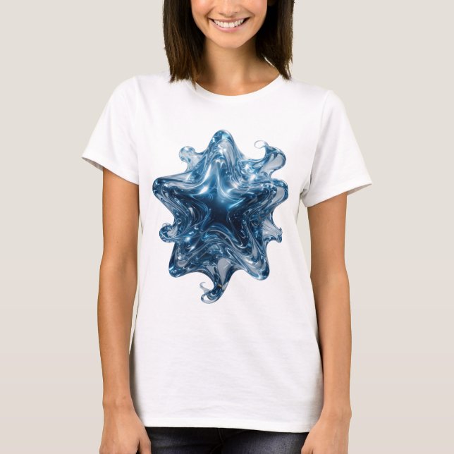Snappy Silver WATER STAR Custom Design T-Shirt (Vorderseite)