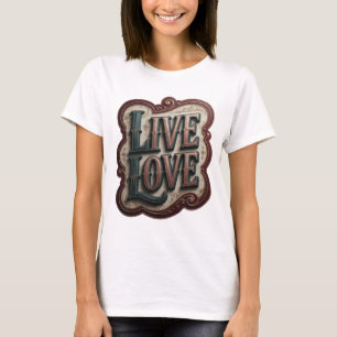 Snappy Türkis LIVE LOVE Maßdesign T-Shirt