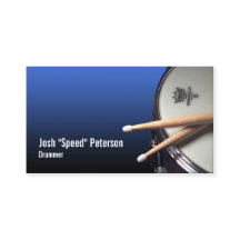 Snare Drum Blue Drummer Musician Business Card