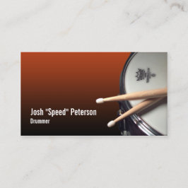 Snare Drum Red Drummer Musician Business Card Visitenkarte