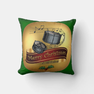 Snare Drums ~ Frohe Weihnachten & Musical Scroll ~ Kissen