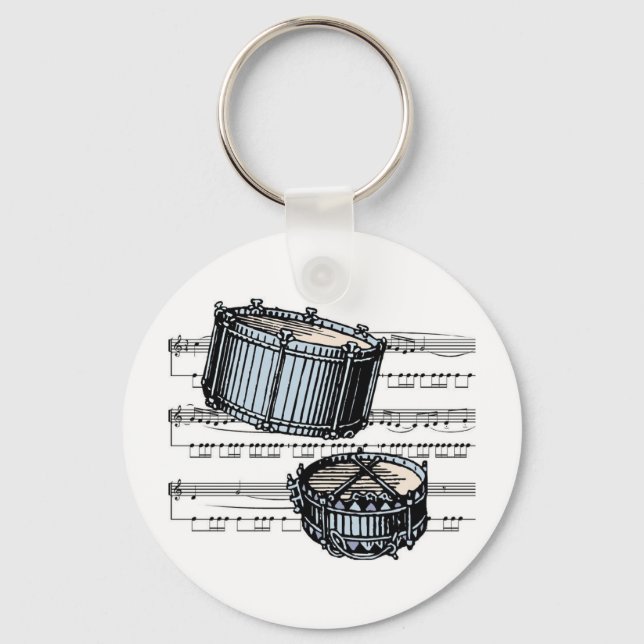 Snare Drums musical 05 B Schlüsselanhänger (Vorderseite)