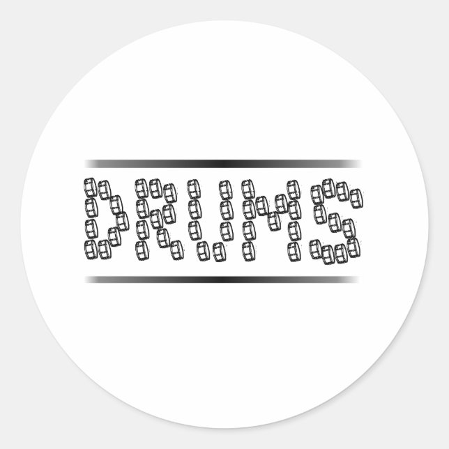 Snare Drums Runder Aufkleber (Vorderseite)